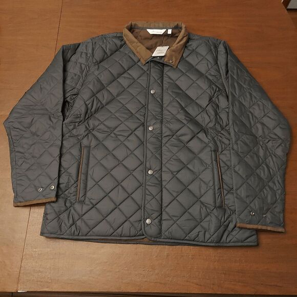 Peter Millar Other - Peter Millar Suffolk Quilted Travel Jacket Black Brown MF21Z12 Men's Size XL